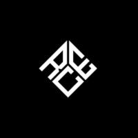 rce brief logo ontwerp op zwarte achtergrond. rce creatieve initialen brief logo concept. rce brief ontwerp. vector