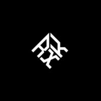 rxk brief logo ontwerp op zwarte achtergrond. rxk creatieve initialen brief logo concept. rxk-briefontwerp. vector
