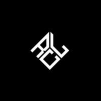 rcl brief logo ontwerp op zwarte achtergrond. rcl creatieve initialen brief logo concept. rcl brief ontwerp. vector