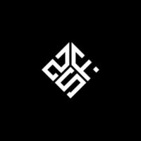 zsf brief logo ontwerp op zwarte achtergrond. zsf creatieve initialen brief logo concept. zsf brief ontwerp. vector