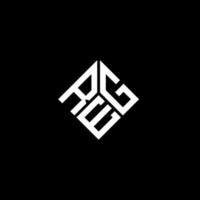 reg brief logo ontwerp op zwarte achtergrond. reg creatieve initialen brief logo concept. reg brief ontwerp. vector