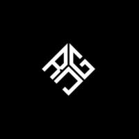 rjg brief logo ontwerp op zwarte achtergrond. rjg creatieve initialen brief logo concept. rjg-briefontwerp. vector
