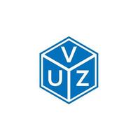 vuz brief logo ontwerp op zwarte achtergrond. vuz creatieve initialen brief logo concept. vuz brief ontwerp. vector