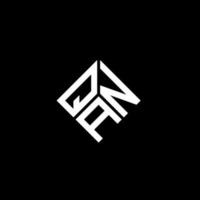 qan brief logo ontwerp op zwarte achtergrond. qan creatieve initialen brief logo concept. qan brief ontwerp. vector
