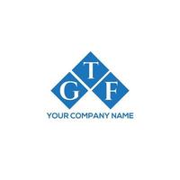 Gtf brief logo ontwerp op witte achtergrond. gtf creatieve initialen brief logo concept. gtf-briefontwerp. vector