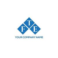 fte brief logo ontwerp op witte achtergrond. fte creatieve initialen brief logo concept. fte-briefontwerp. vector
