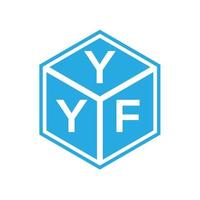 yyf brief logo ontwerp op zwarte achtergrond. yyf creatieve initialen brief logo concept. yyf brief ontwerp. vector