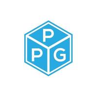 ppg brief logo ontwerp op zwarte achtergrond. ppg creatieve initialen brief logo concept. ppg brief ontwerp. vector