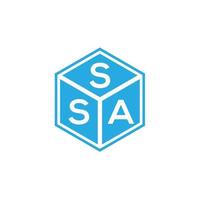 ssa brief logo ontwerp op zwarte achtergrond. ssa creatieve initialen brief logo concept. ssa-briefontwerp. vector