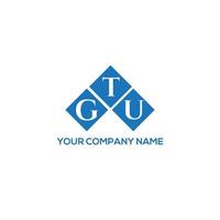 gtu brief logo ontwerp op witte achtergrond. gtu creatieve initialen brief logo concept. gtu-letterontwerp. vector