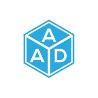 aad brief logo ontwerp op zwarte achtergrond. aad creatieve initialen brief logo concept. aad brief ontwerp. vector