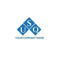 usq brief logo ontwerp op witte achtergrond. usq creatieve initialen brief logo concept. usq brief ontwerp. vector