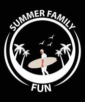 zomer familie leuk t-shirt ontwerp vector