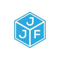 jjf brief logo ontwerp op zwarte achtergrond. jjf creatieve initialen brief logo concept. jjf brief ontwerp. vector