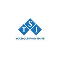 TSI brief logo ontwerp op witte achtergrond. tsi creatieve initialen brief logo concept. tsi-briefontwerp. vector