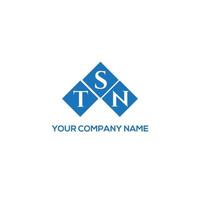 TSN brief logo ontwerp op witte achtergrond. tsn creatieve initialen brief logo concept. tsn-briefontwerp. vector
