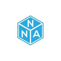 nna brief logo ontwerp op zwarte achtergrond. nna creatieve initialen brief logo concept. nna brief ontwerp. vector