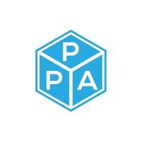 ppa brief logo ontwerp op zwarte achtergrond. ppa creatieve initialen brief logo concept. ppa brief ontwerp. vector