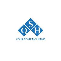 qsh brief logo ontwerp op witte achtergrond. qsh creatieve initialen brief logo concept. qsh-briefontwerp. vector