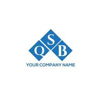 QSB brief logo ontwerp op witte achtergrond. qsb creatieve initialen brief logo concept. qsb-briefontwerp. vector