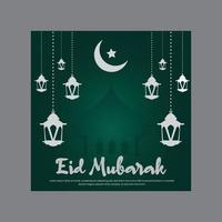 eid mubarak sociale media vector illustratie ontwerp