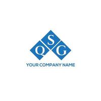 QSG brief logo ontwerp op witte achtergrond. qsg creatieve initialen brief logo concept. qsg-briefontwerp. vector