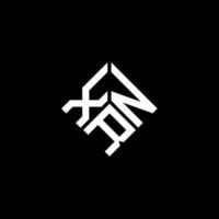xrn brief logo ontwerp op zwarte achtergrond. xrn creatieve initialen brief logo concept. xrn brief ontwerp. vector