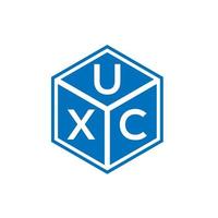 uxc brief logo ontwerp op zwarte achtergrond. uxc creatieve initialen brief logo concept. uxc-briefontwerp. vector