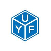 uyf brief logo ontwerp op zwarte achtergrond. uyf creatieve initialen brief logo concept. uyf brief ontwerp. vector