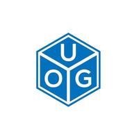 uog brief logo ontwerp op zwarte achtergrond. uog creatieve initialen brief logo concept. uog brief ontwerp. vector