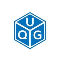 uqg brief logo ontwerp op zwarte achtergrond. uqg creatieve initialen brief logo concept. uqg brief ontwerp. vector