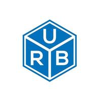 urb brief logo ontwerp op zwarte achtergrond. urb creatieve initialen brief logo concept. urb brief ontwerp. vector