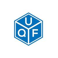 uqf brief logo ontwerp op zwarte achtergrond. uqf creatieve initialen brief logo concept. uqf brief ontwerp. vector