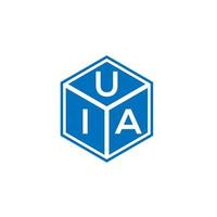 uia brief logo ontwerp op zwarte achtergrond. uia creatieve initialen brief logo concept. uia brief ontwerp. vector