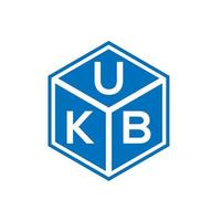 VK brief logo ontwerp op zwarte achtergrond. ukb creatieve initialen brief logo concept. ukb-briefontwerp. vector