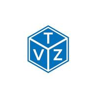 tvz brief logo ontwerp op zwarte achtergrond. tvz creatieve initialen brief logo concept. tvz-briefontwerp. vector