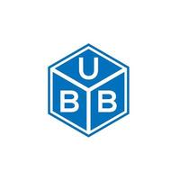 ubb brief logo ontwerp op zwarte achtergrond. ubb creatieve initialen brief logo concept. ubb-briefontwerp. vector