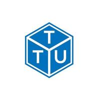 ttu brief logo ontwerp op zwarte achtergrond. ttu creatieve initialen brief logo concept. ttu-briefontwerp. vector