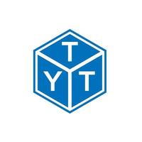 tyt brief logo ontwerp op zwarte achtergrond. tyt creatieve initialen brief logo concept. tyt brief ontwerp. vector