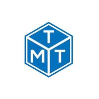 tmt brief logo ontwerp op zwarte achtergrond. tmt creatieve initialen brief logo concept. tmt-briefontwerp. vector