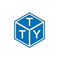 tty brief logo ontwerp op zwarte achtergrond. tty creatieve initialen brief logo concept. tty brief ontwerp. vector