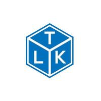 tlk brief logo ontwerp op zwarte achtergrond. tlk creatieve initialen brief logo concept. tlk-briefontwerp. vector