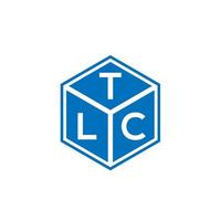 tlc brief logo ontwerp op zwarte achtergrond. tlc creatieve initialen brief logo concept. tlc-briefontwerp. vector