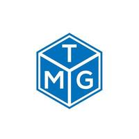 tmg brief logo ontwerp op zwarte achtergrond. tmg creatieve initialen brief logo concept. tmg-briefontwerp. vector