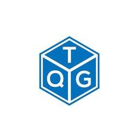 tqg brief logo ontwerp op zwarte achtergrond. tqg creatieve initialen brief logo concept. tqg-briefontwerp. vector