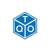 tqo brief logo ontwerp op zwarte achtergrond. tqo creatieve initialen brief logo concept. tqo-briefontwerp. vector