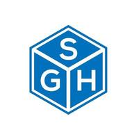 sgh brief logo ontwerp op zwarte achtergrond. sgh creatieve initialen brief logo concept. sgh brief ontwerp. vector