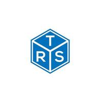 TR brief logo ontwerp op zwarte achtergrond. trs creatieve initialen brief logo concept. trs-briefontwerp. vector