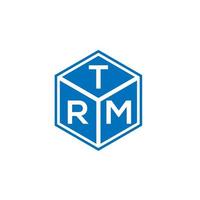 trm brief logo ontwerp op zwarte achtergrond. trm creatieve initialen brief logo concept. trm-briefontwerp. vector