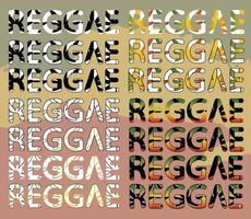 reagge jamaica verloop, omtrek, letterstijl vector